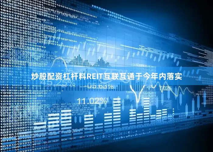 炒股配资杠杆料REIT互联互通于今年内落实